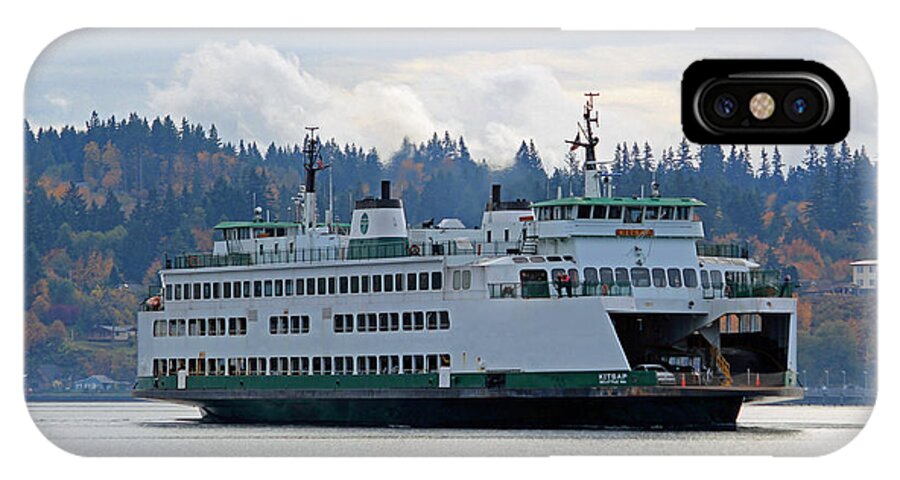 Washington State Ferry iPhone X Case featuring the photograph The Ferry Kitsap by E Faithe Lester