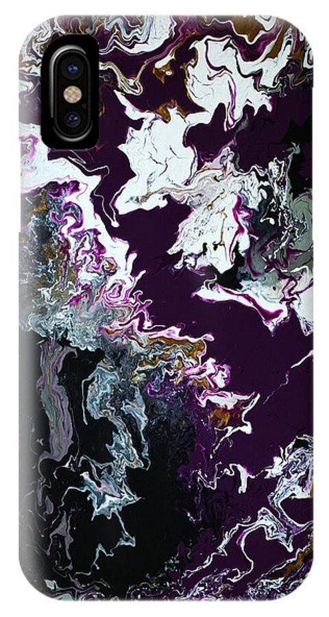 Abstract iPhone X Case featuring the painting The Free Spirit 4 by Sonali Kukreja