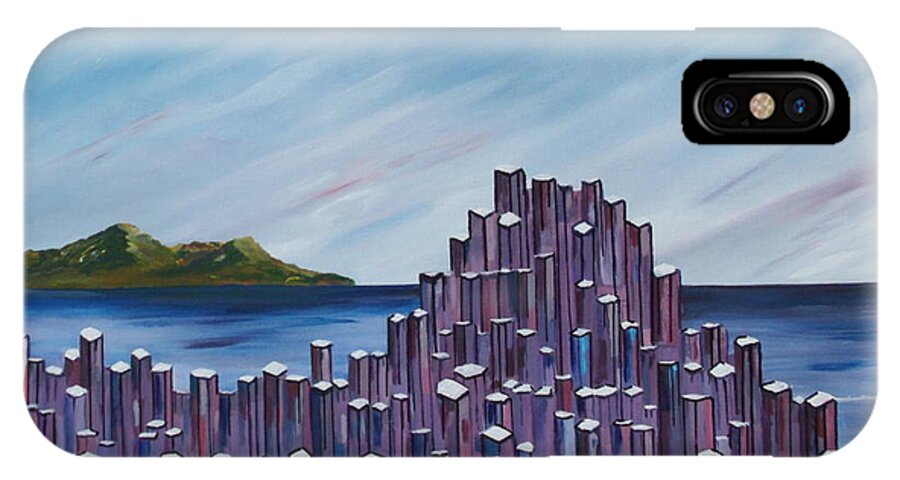 Giant's Causeway iPhone X Case featuring the painting The Giant's Causeway by Conor Murphy