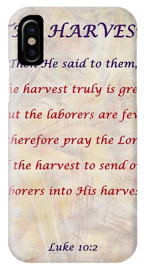 Luke 10:2 Poster iPhone X Case featuring the painting The Harvest by David Clode