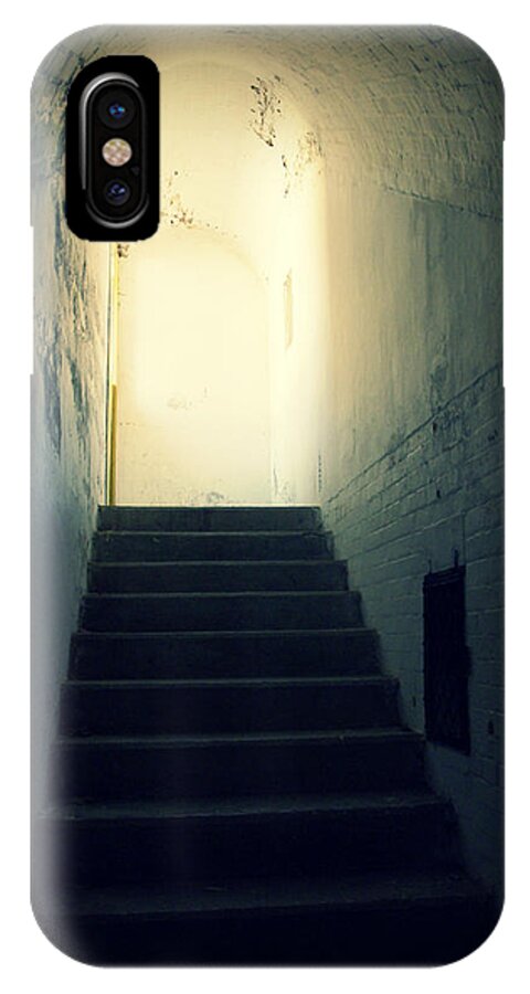 Staircase iPhone X Case featuring the photograph The Light at the Top of the Stairs by Marilyn Wilson