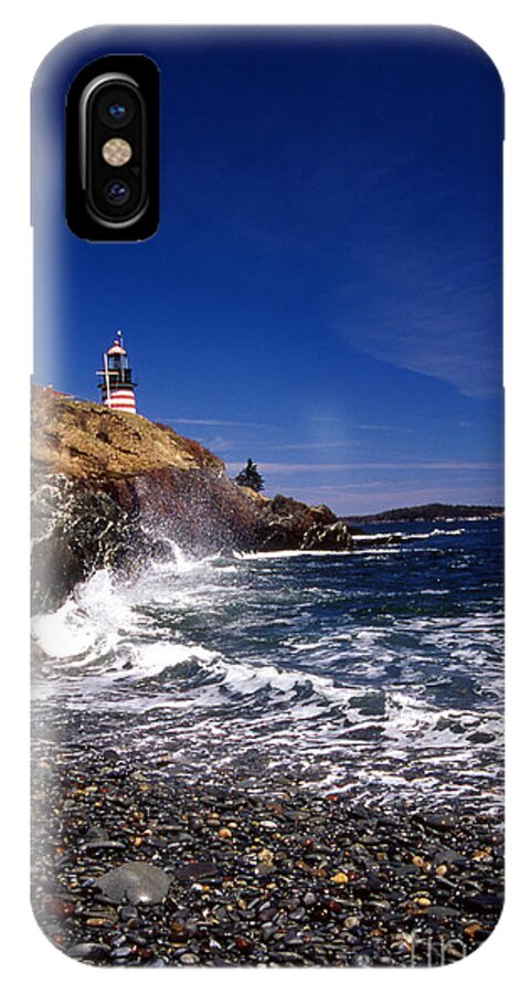 Lighthouses iPhone X Case featuring the photograph The Ligthouse At West Quoddy by Skip Willits