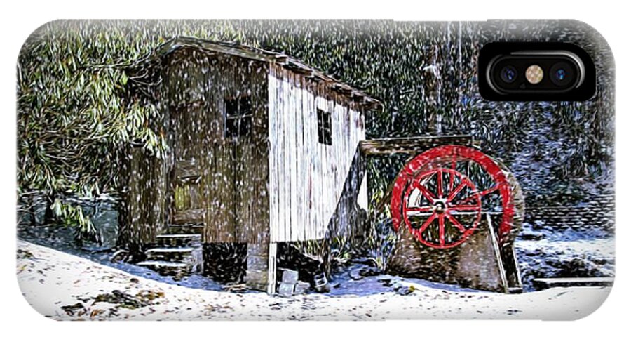Snow iPhone X Case featuring the photograph The Mill by Bill Howard