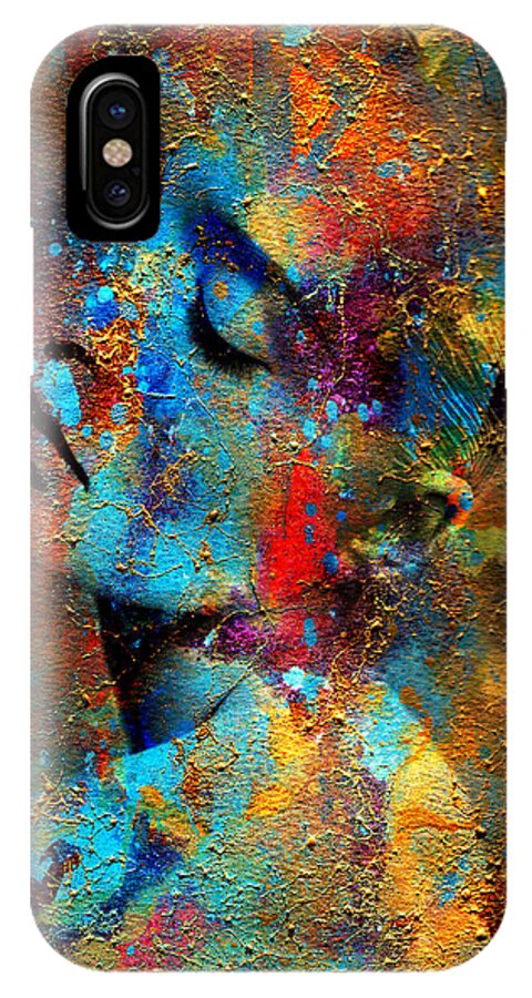 Woman iPhone X Case featuring the digital art The Moment by Greg Sharpe