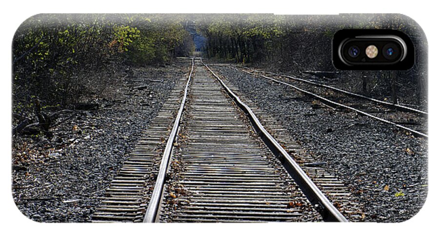 Train Rail iPhone X Case featuring the photograph The non-end by Lily K
