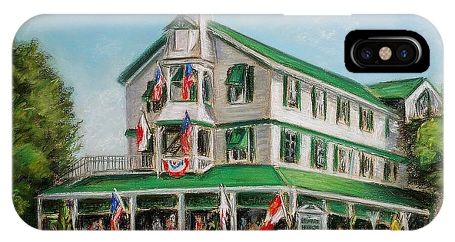 Parker House iPhone X Case featuring the painting The Parker House by Melinda Saminski