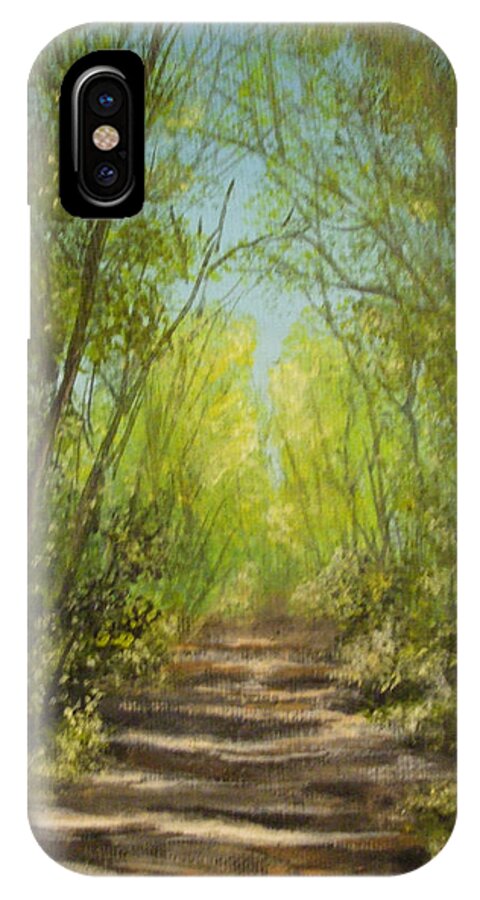 Dan iPhone X Case featuring the painting The Path by Dan Wagner