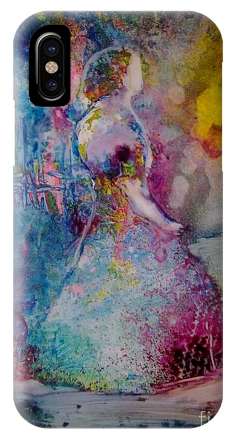Woman iPhone X Case featuring the painting The Path by Deborah Nell