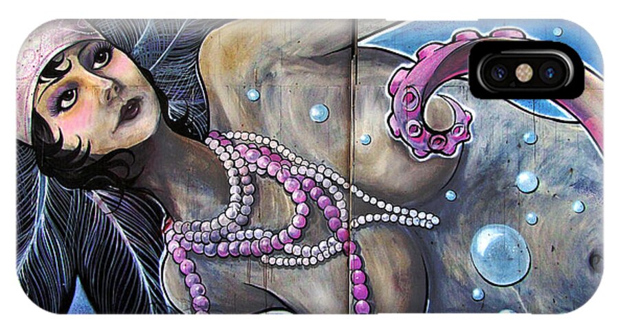Graffti iPhone X Case featuring the photograph The Pearl Mermaid by Colleen Kammerer