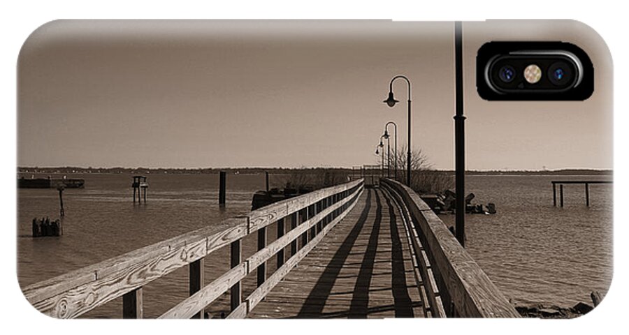 Black And White iPhone X Case featuring the photograph The Pier by David Jackson