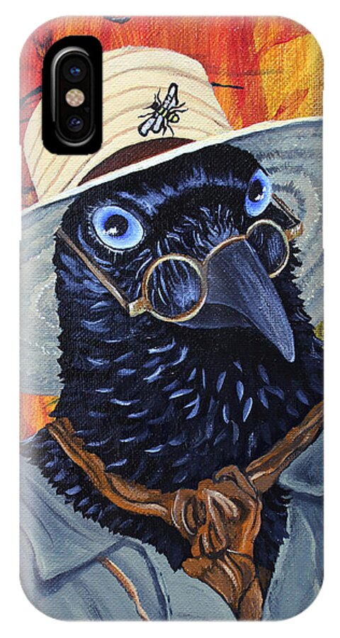 Raven iPhone X Case featuring the painting The Potter by Jaime Haney by Jaime Haney