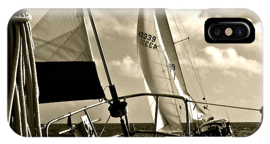 Sailing iPhone X Case featuring the photograph The Pursuit by Kim Pippinger