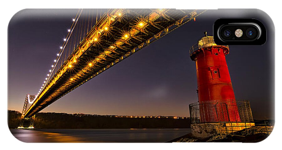 Gwb iPhone X Case featuring the photograph The Red Little Lighthouse by Eduard Moldoveanu