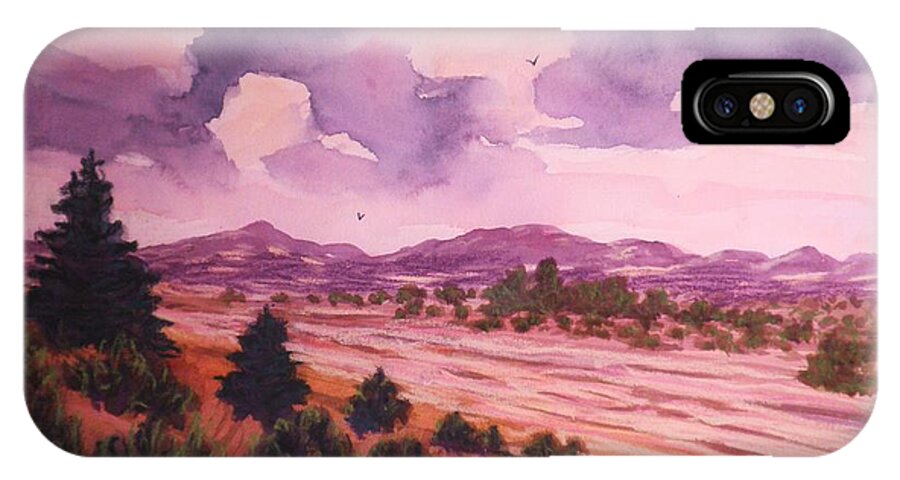 Riverbed iPhone X Case featuring the painting The Riverbed by Suzanne McKay