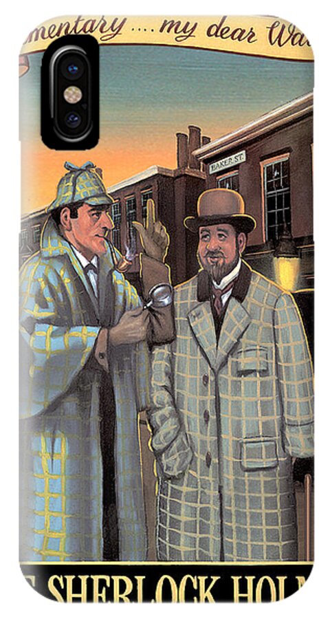 Sherlock Holmes iPhone X Case featuring the painting The Sherlock Holmes by MGL Meiklejohn Graphics Licensing