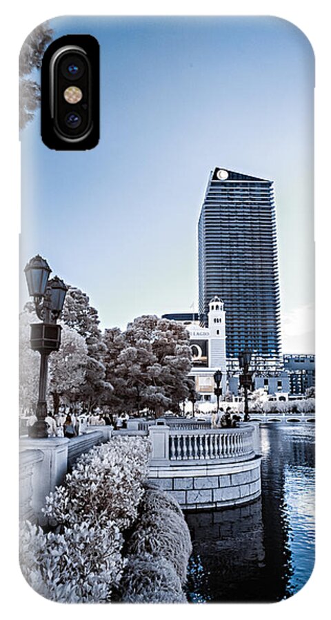 720 Nm iPhone X Case featuring the photograph The Strip in Infrared by Jason Chu