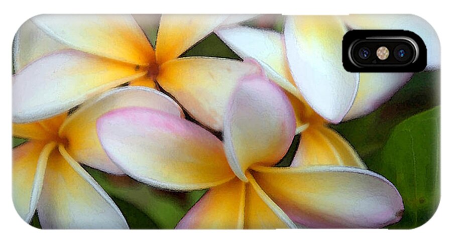 Flowers iPhone X Case featuring the photograph The Sweet Fragrance of Plumeria by Pamela Winders