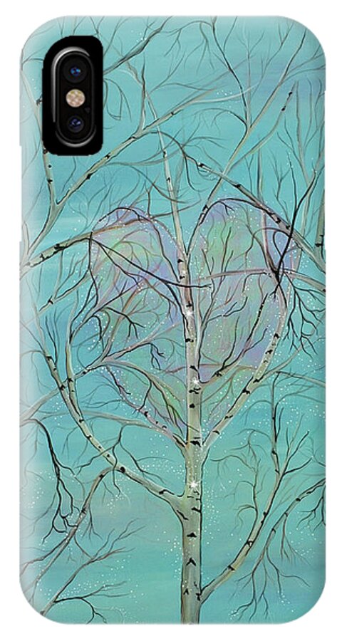 Tree Canvas Prints iPhone X Case featuring the painting The Trees Speak To Me In Whispers by Deborha Kerr