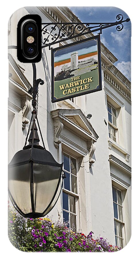 The Warwick Castle Pub iPhone X Case featuring the photograph The Warwick Castle Pub by Cheri Randolph