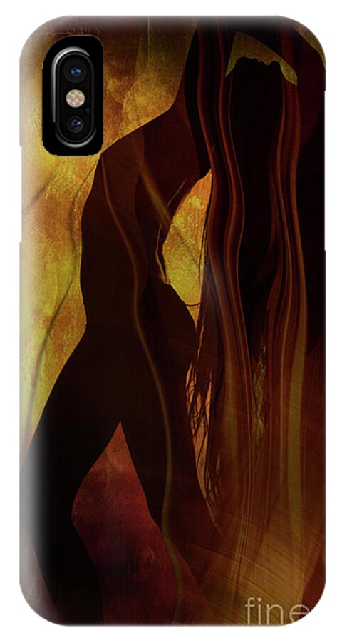 Festblues iPhone X Case featuring the photograph The Witches Dance... by Nina Stavlund