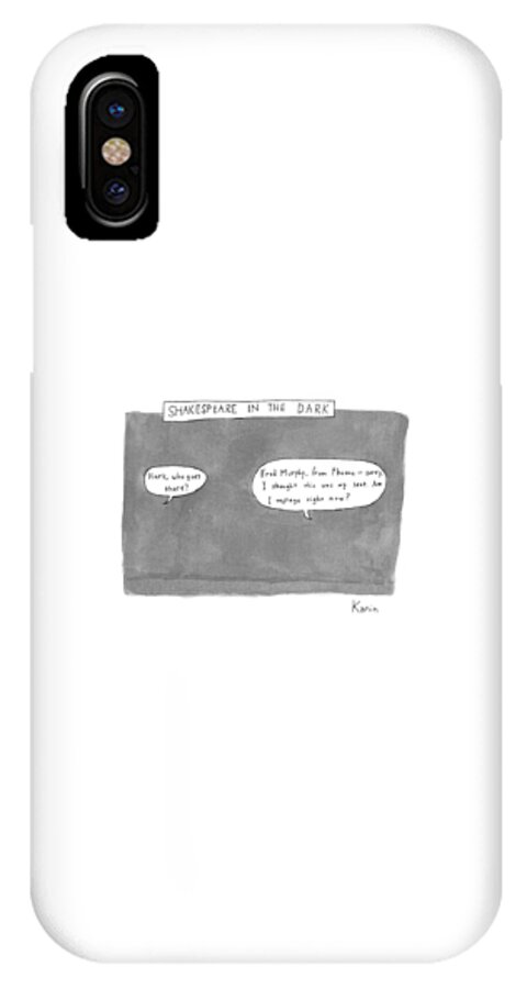 There Is A Dark Scene With Two Word Bubbles iPhone X Case