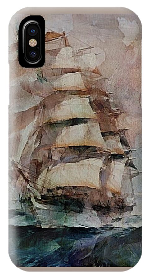 Ship iPhone X Case featuring the digital art Thessalus by Dragica Micki Fortuna