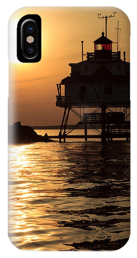 Chesapeake Bay iPhone X Case featuring the photograph Thomas Point Lighthouse by Jennifer Casey