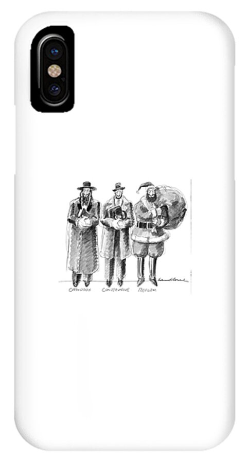 Three Jews Are Standing In A Line iPhone X Case