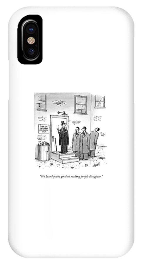 Three Mobsters Speak To A Magician iPhone X Case