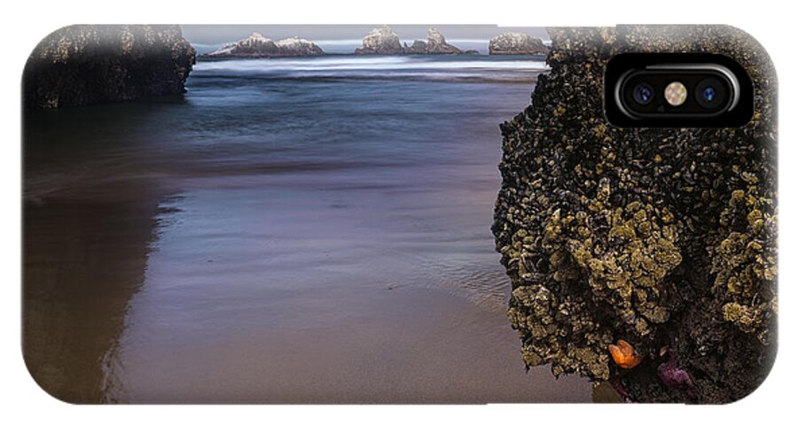Sea Stacks iPhone X Case featuring the photograph Through The Channel by Gene Garnace