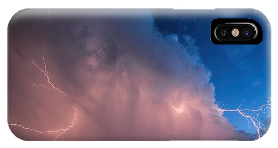 Lightning iPhone X Case featuring the photograph Thunder God Approaches by Jonathan Davison