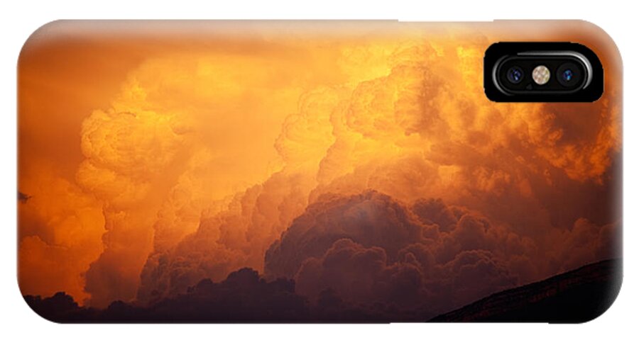 Cloud iPhone X Case featuring the photograph Thunderhead at Sunset by Brad Brizek