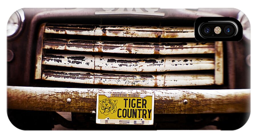Lsu iPhone X Case featuring the photograph Tiger Country - Purple and Old by Scott Pellegrin