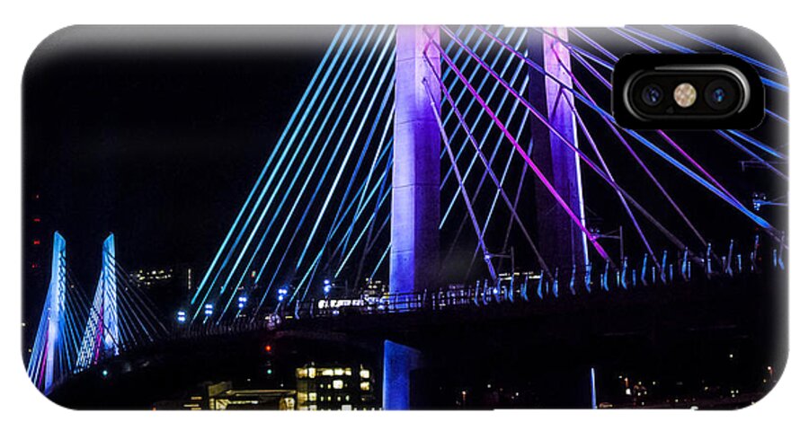 Blue iPhone X Case featuring the photograph Tilikum Crossing on December 6 by John Magnet Bell