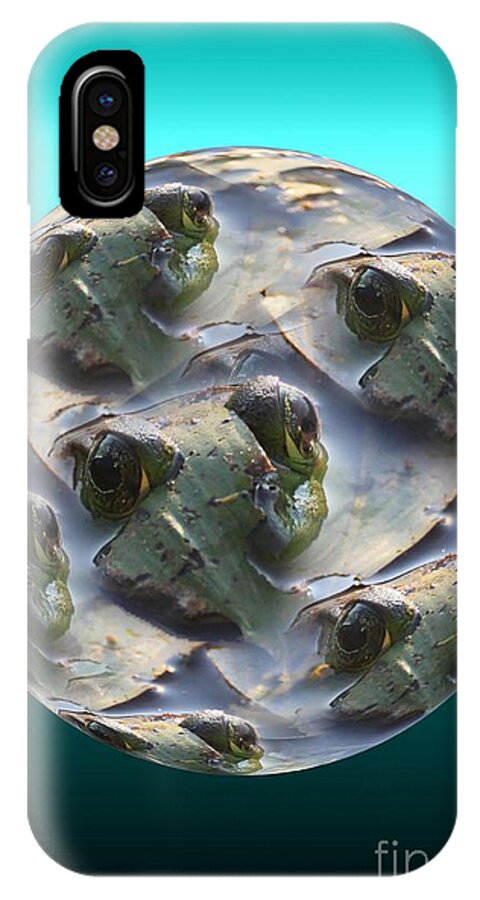 Frog iPhone X Case featuring the photograph To Clone or not to Clone by Rick Rauzi