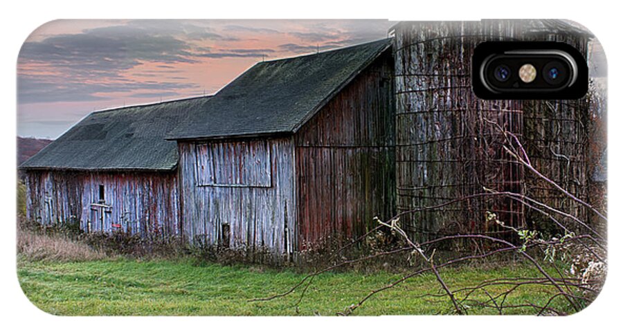Red Barn iPhone X Case featuring the photograph Tobin's Barn by John Vose