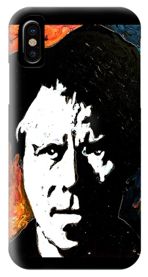 Tom Waits iPhone X Case featuring the painting Tom Waits by Neal Barbosa