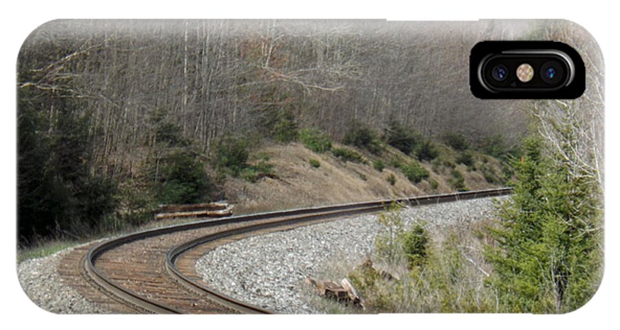 Train iPhone X Case featuring the photograph Train it coming around the Bend by Brenda Brown
