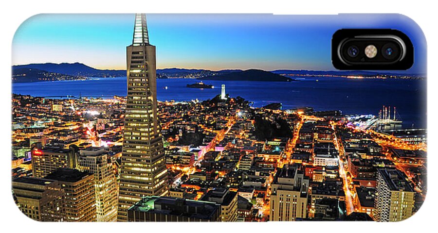 Alcatraz iPhone X Case featuring the photograph Transamerica Pyramid by Joel Thai