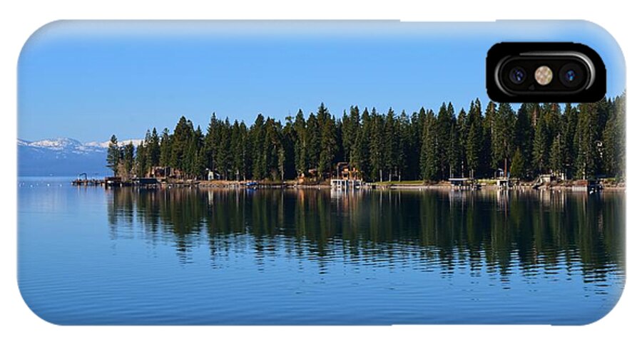 Lake Tahoe Ca iPhone X Case featuring the photograph Treeline Lake Tahoe by Marilyn MacCrakin