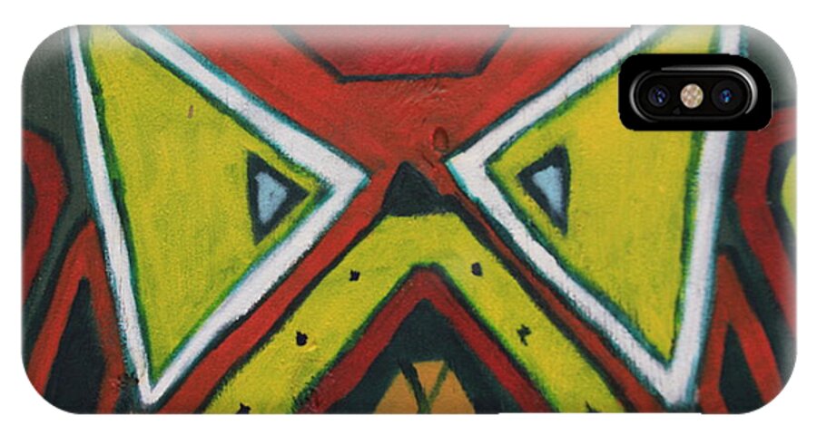 Tribal iPhone X Case featuring the photograph Tribal Mask by Jerry Bunger