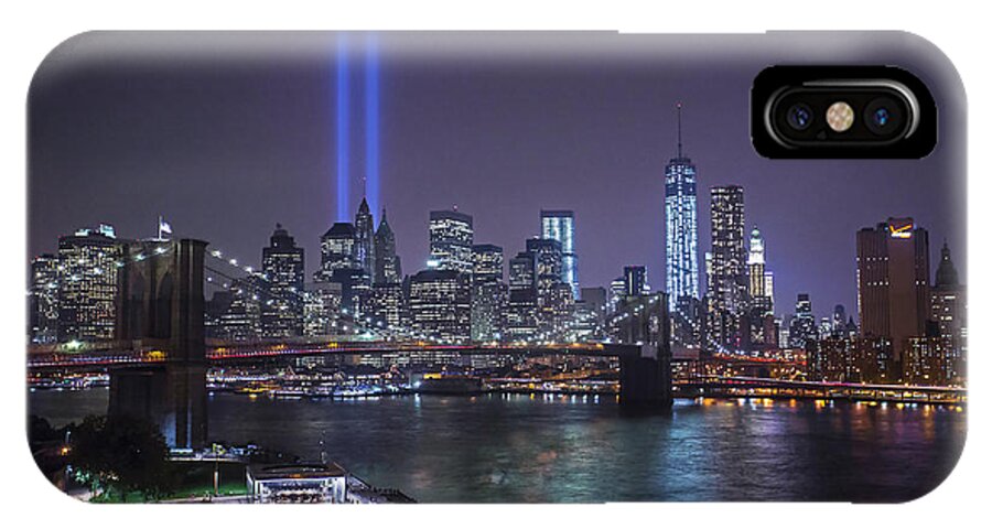 Tribute iPhone X Case featuring the photograph Tribute in Lights by Josh Balduf