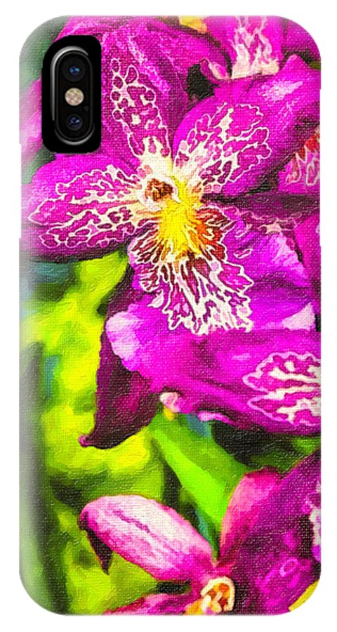  iPhone X Case featuring the photograph Tropical Orchids by Don Vine
