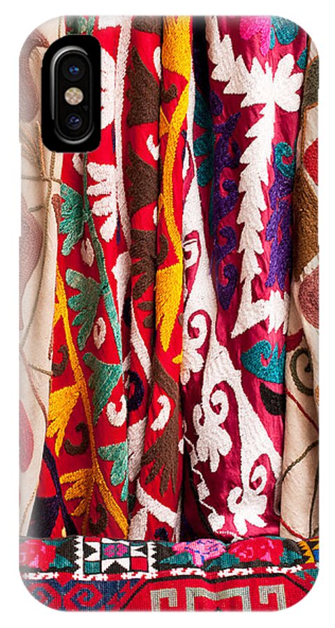 Turkish iPhone X Case featuring the photograph Turkish Textiles 04 by Rick Piper Photography