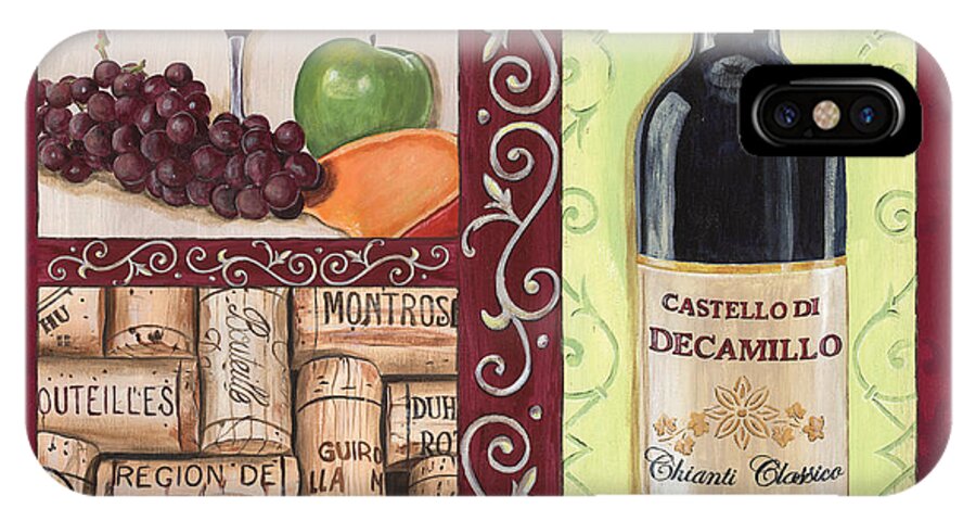 Wine iPhone X Case featuring the painting Tuscan Collage 2 by Debbie DeWitt