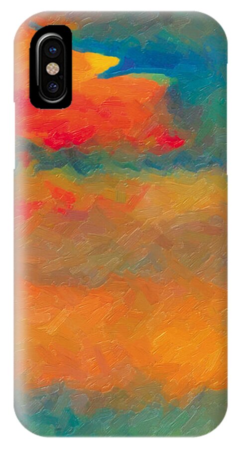 Dark iPhone X Case featuring the painting Twilight Whispers by The Art of Marsha Charlebois