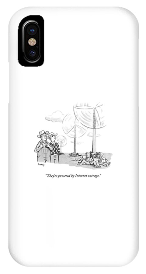 Two Farmers Overlook Wind Fans iPhone X Case