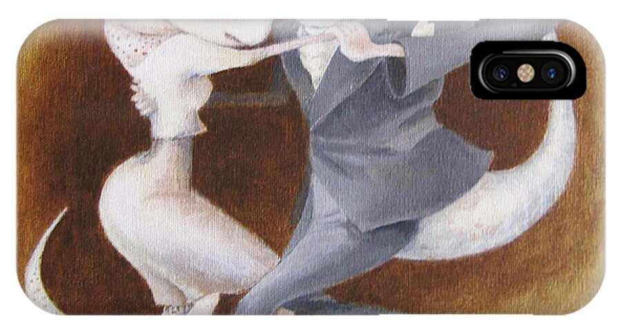 Animals iPhone X Case featuring the painting Two to Tango by Marina Gnetetsky