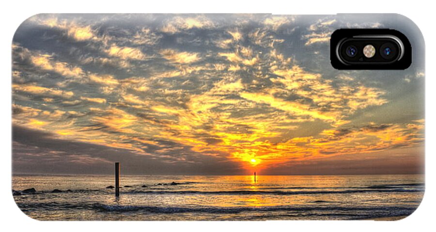 Reid Callaway Tybee Island Sunrise iPhone X Case featuring the photograph Calm Seas and A Tybee Island Sunrise by Reid Callaway