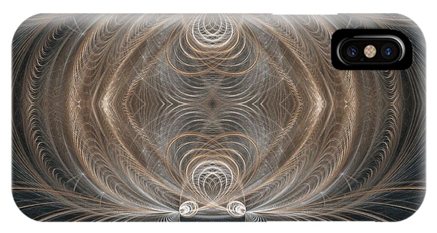 Fractal iPhone X Case featuring the digital art Unfolding by Missy Gainer